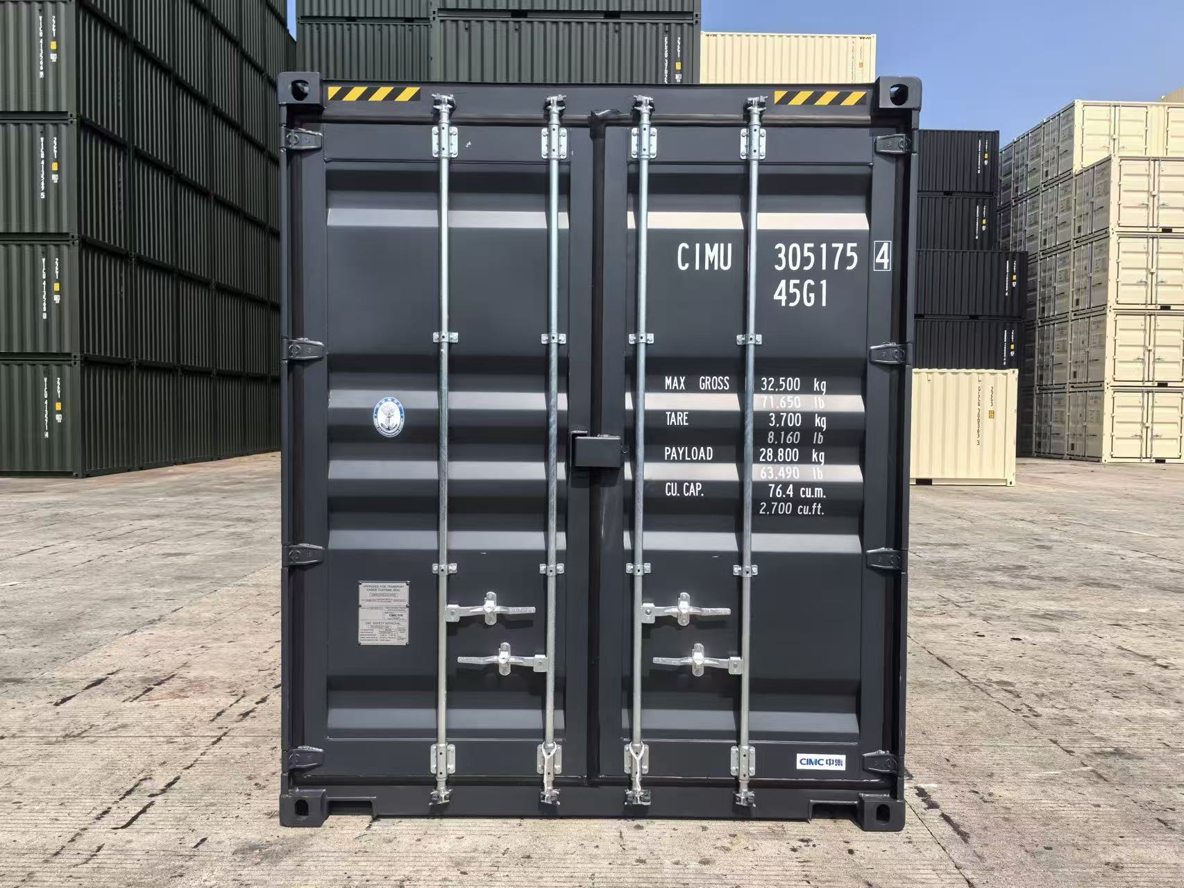 40 fots High Cube-container (45G1), dörrsida med CSC-märkning